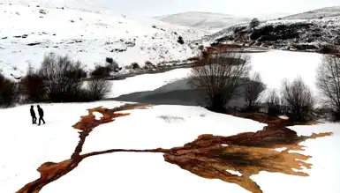 Erzincan'da Ekşi 22 Derece! Otlukbeli Dondu